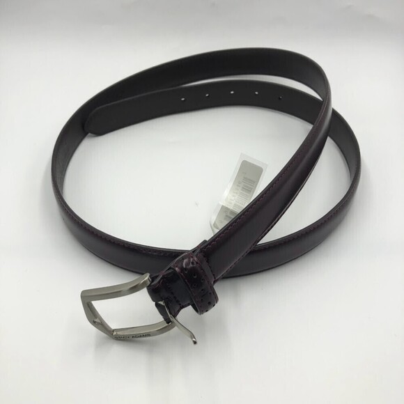 Stacy Adams Men's Burgundy Brown Geniune Leather Belt 46 Inch - Picture 3 of 11
